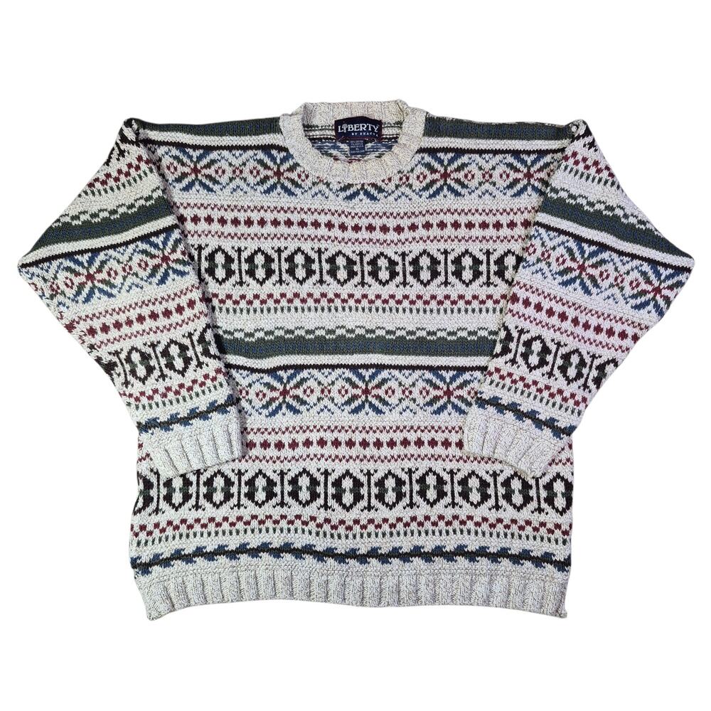 (XL) USA Made Vintage Liberty Knit Sweater